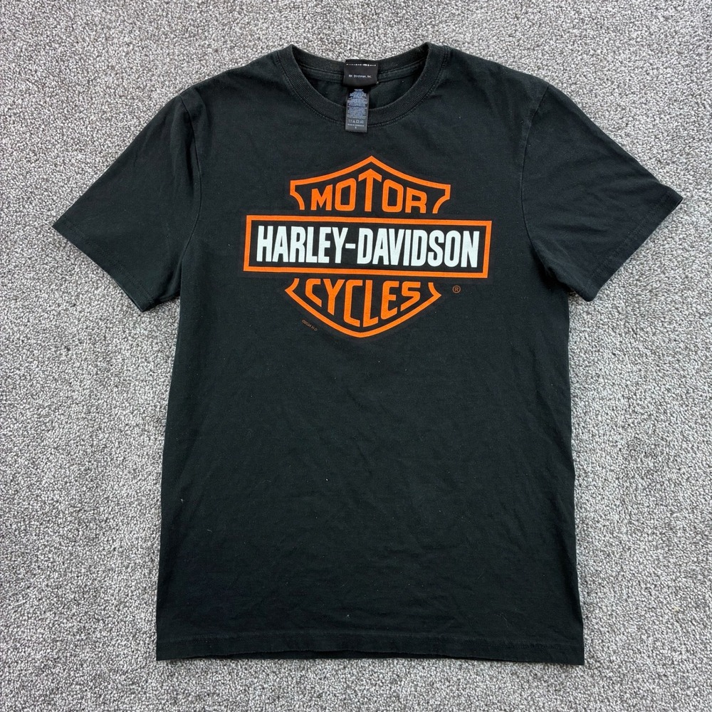 Harley-Davidson Shirt Mens Small Black Cotton Graphic Grand Rapids MI Biker